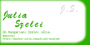 julia szelei business card